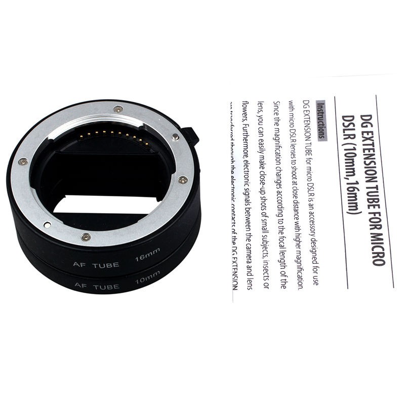 Black Metal AF Auto-focus Macro Extension Tube Set 10mm&16mm for Sony E-mount Camera NEX 3/3N/5/5N a | BigBuy360 - bigbuy360.vn