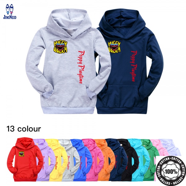 Poppy Playtime Game Áo Hoodie Tay Dài In Hình Hoạt Hình Dễ Thương Cho Bé Trai Bé Gái Huggy Wuggy