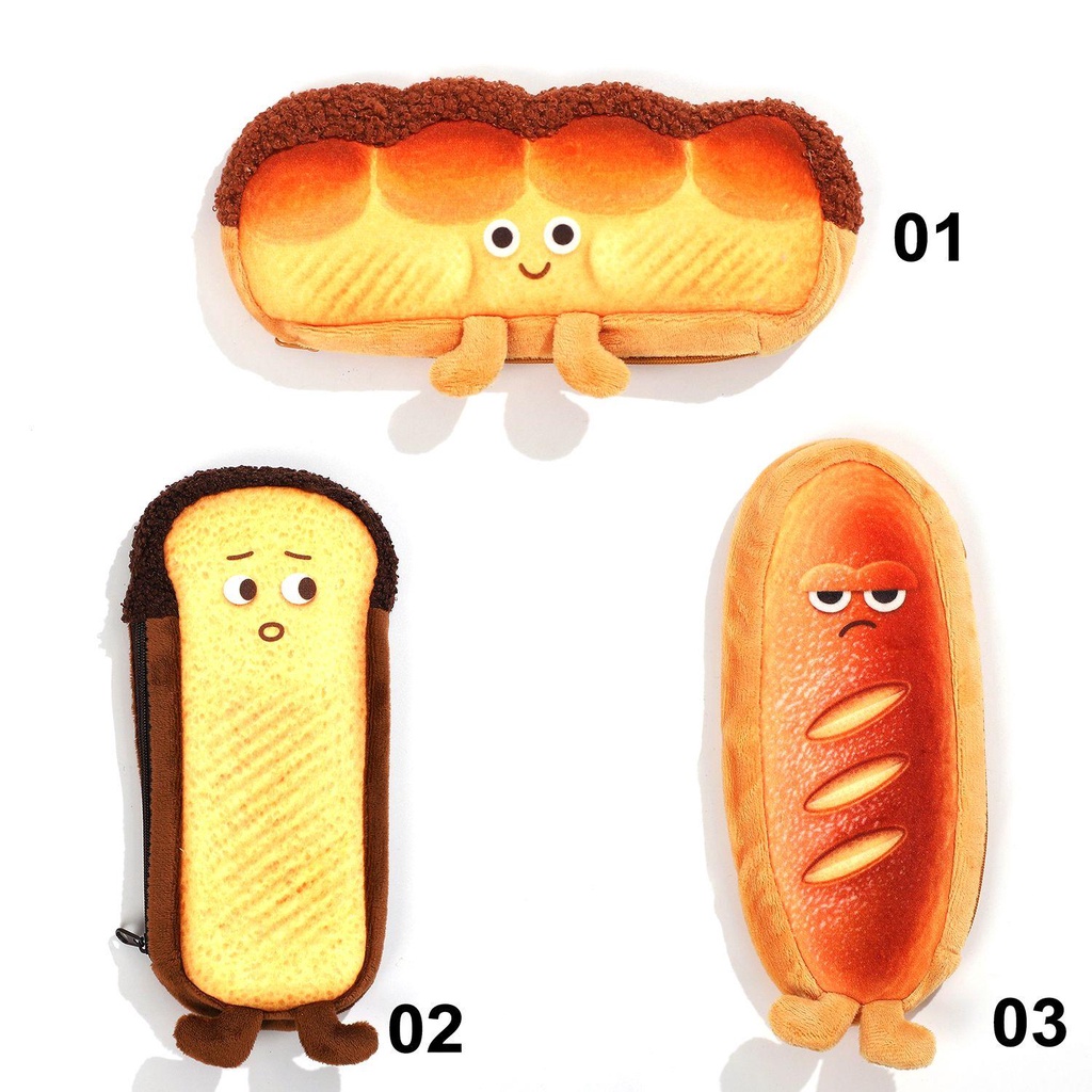 Bóp Viết Cỡ Lớn In Hình Bánh Mì Sáng Tạo MIHAN1