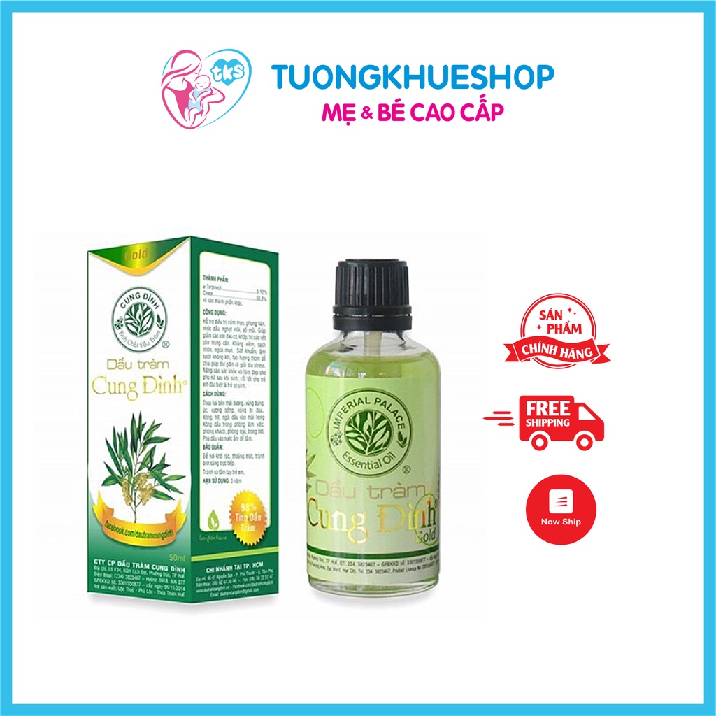 Chính hãng Dầu tràm Cung Đình Gold 50ml - 10ml