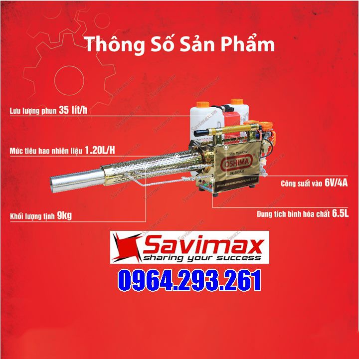 Cung cấp máy phun thuốc diệt muỗi dạng khói giá rẻ, an toàn và hiệu quả Oshima PK-350AM toàn quốc