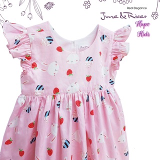 Váy / đầm thỏ hồng cute dâu tây