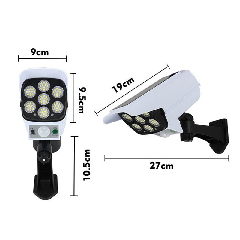 Đèn Led Năng Lượng Mặt Trời, Đèn Năng Lượng Mặt Trời Hình Camera Chống Trộm Tiết Kiệm Điện, Chống Nước PAPAA.HOME | BigBuy360 - bigbuy360.vn