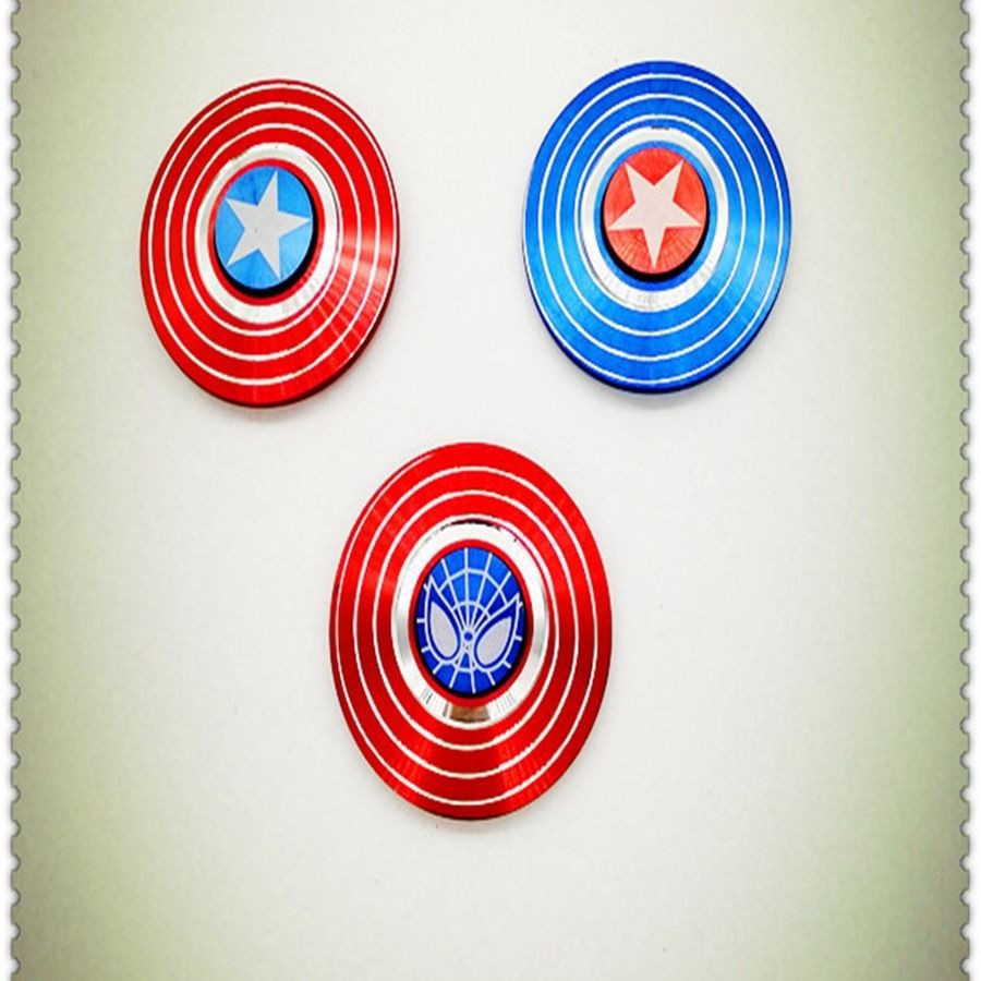 Con Quay Đồ Chơi Spinner Hình Khiên Captain America / Spiderman / Người Nhện / Người Lớn / Trẻ Em