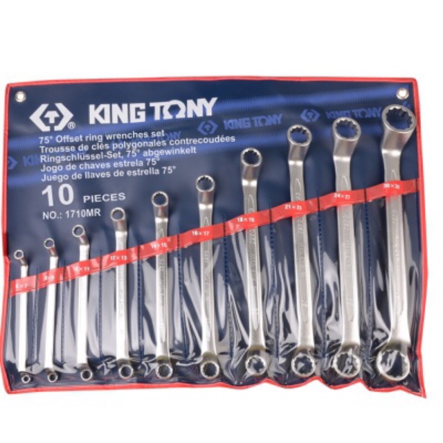 1710MR Bộ 10 cờ lê 2 đầu vòng Kingtony 6-32mm