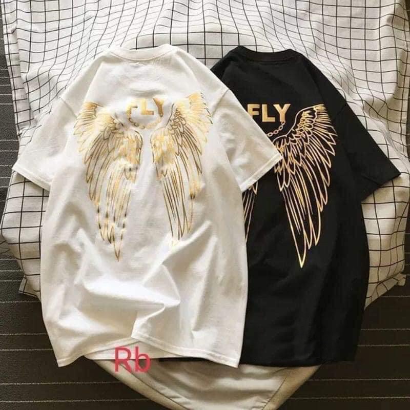 [SIêu phẩm 2022] Áo Thun Đôi Cánh FLY Ánh Gương Vàng - Zadola fashion