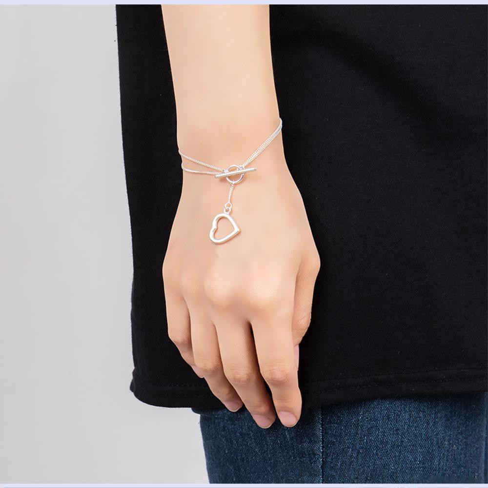 Vòng tay BP Lisa Jisoo Jennie Rose lắc tay trái tim thả phong cách Hàn Quốc