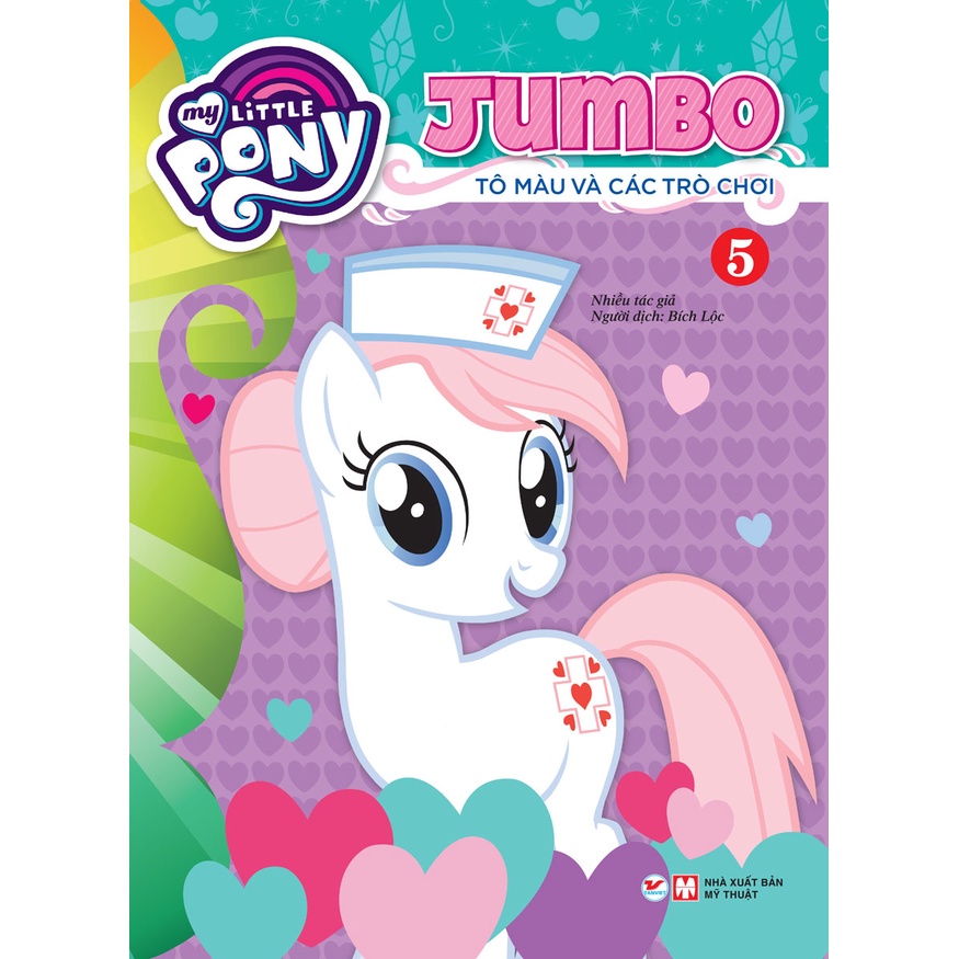 Sách - Combo My Little Pony - Jumbo Tô Màu Và Các Trò Chơi - Có Đề Can Dán (Bộ 8 Cuốn)