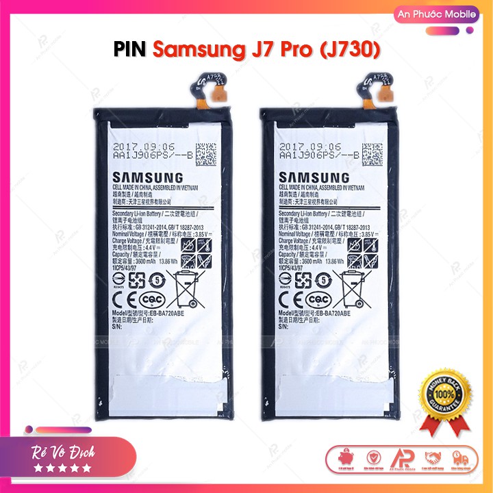 Pin Samsung J7 Pro / J730 - Pin Samsung Galaxy Zin Bóc Máy