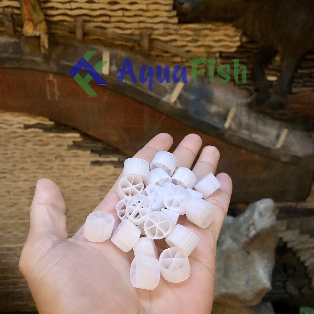 Vật Liệu Lọc Cho Bể Cá Hạt Lọc Kaldnes 1kg (giá thể cho vi sinh cư trú giúp lọc và làm trong nước)