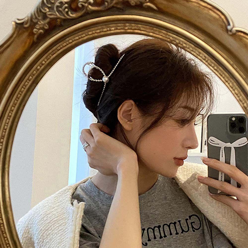 Kẹp Tóc Kim Loại Kiểu Dáng Đơn Giản Dễ Phối Đồ