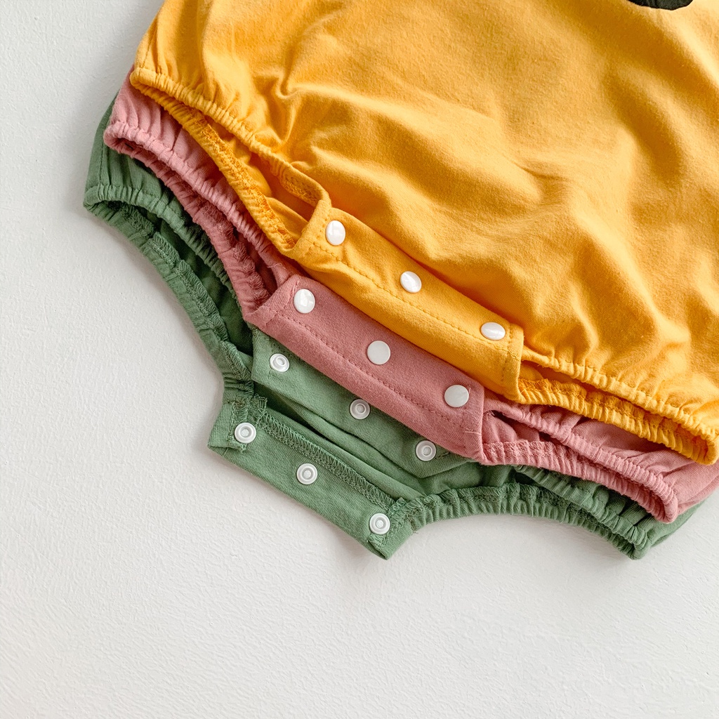 Áo liền quần in họa tiết mặt cười thời trang mùa hè đáng yêu dành cho trẻ sơ sinh