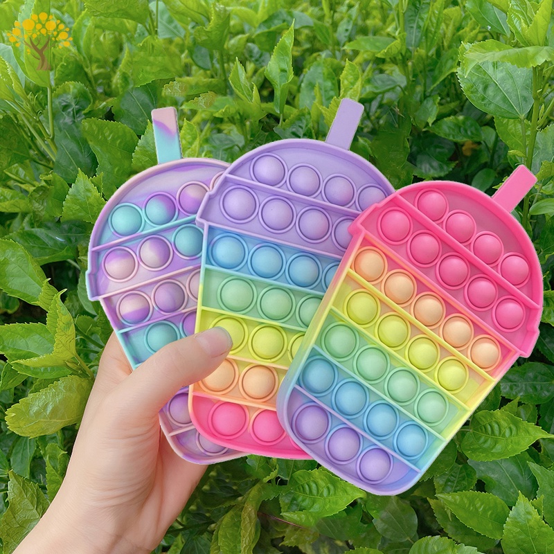 Đồ chơi nhấn bong bóng hình nhân vật among us/ kỳ lân màu cầu vồng giảm căng thẳng thư giãn cho bé