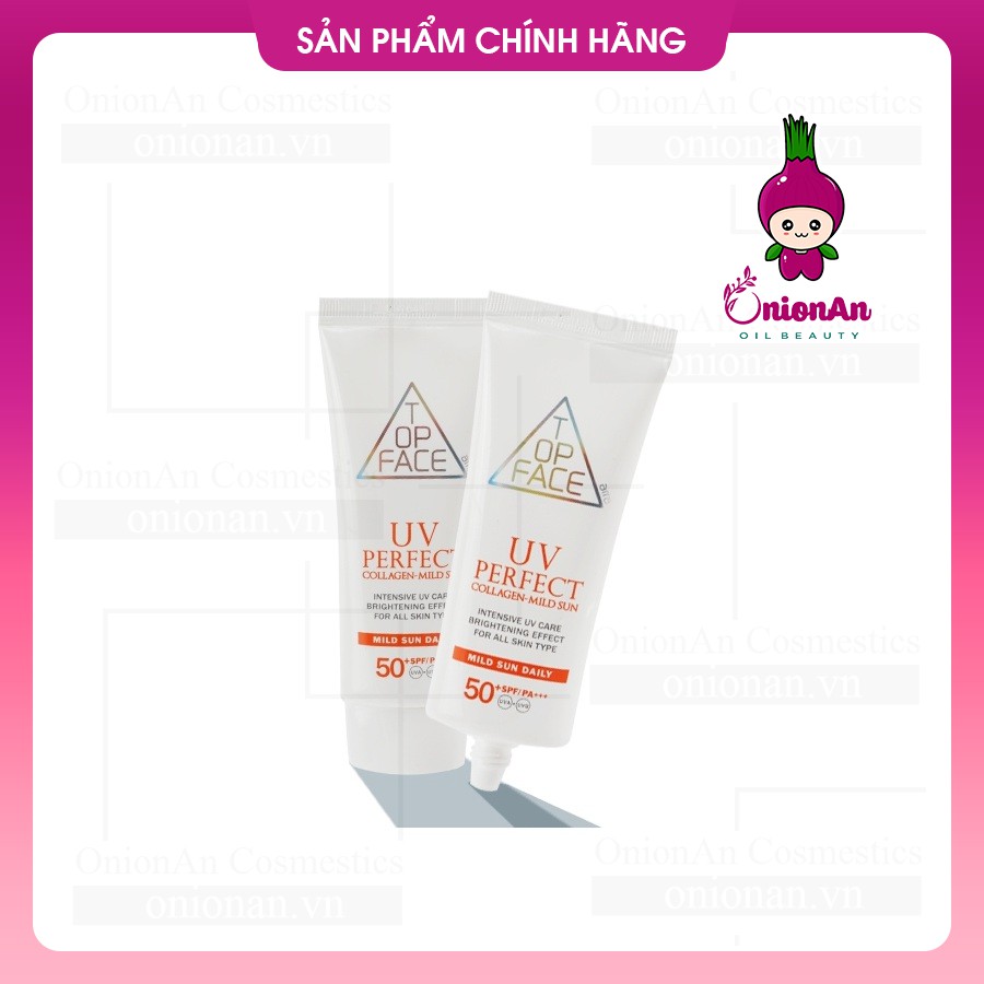 Kem Chống Nắng Top Face UV Perfect Collagen - Mild Sun SPF50+ PA+++