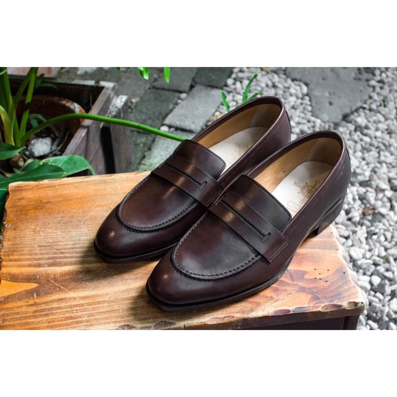 Giày Lười Nam Kiểu Dáng Loafer Cao Cấp Chất Liệu Da Bê Nhập Khẩu