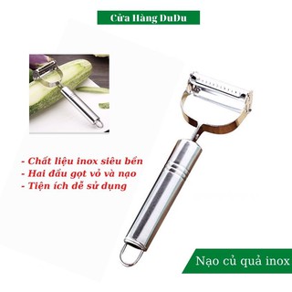 🌻 Nạo Sợi Inox Đa Năng 2in1 [DAO NẠO] Nạo Củ Quả 2 Đầu Inox Siêu Bền NC5031 🌻