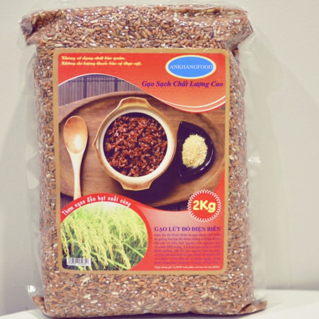 (2kg) Gạo lứt đỏ Điện Biên