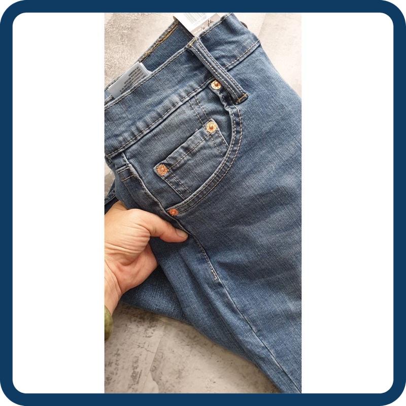 SALE GIÁ VỐN quần jean short nam le511 màu xanh sáng ống rộng dài qua gối hàng vnxk