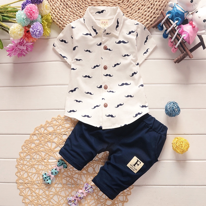 Set áo thun cotton ngắn tay kèm quần short thời trang hè cho bé từ 0-5 tuổi