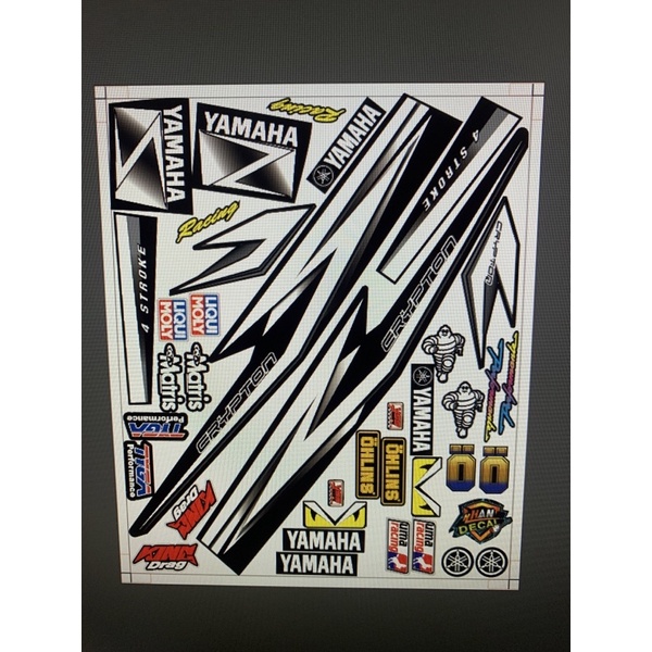 Tem sirius 110 crypton trắng đen