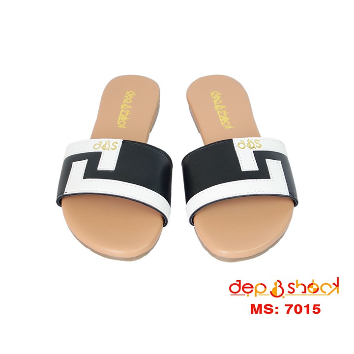 Dép nữ quai ngang big size  màu đen MS- 7015