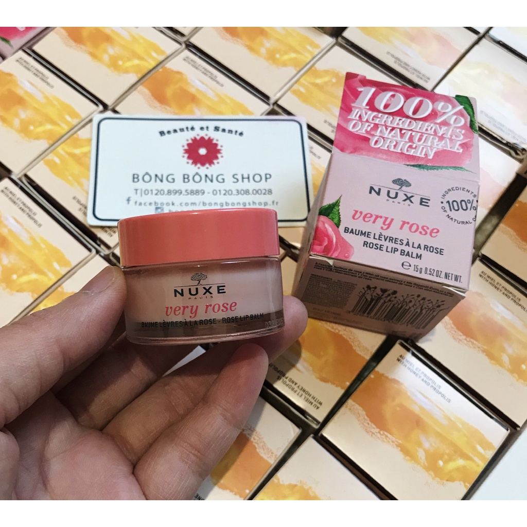 (Chuẩn Pháp-Bản giới hạn) Sáp dưỡng môi NUXE Very Rose Lip Balm