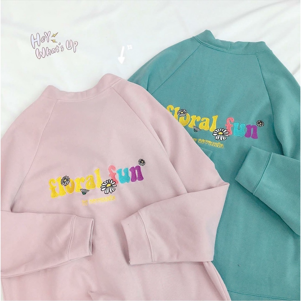 Áo Khoác Nỉ Cardigan FLORAL FUN Form Rộng Unisex (Ảnh thật)