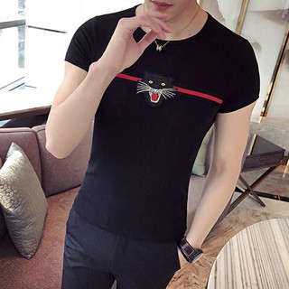 Áo thun nam tay ngắn cổ tròn họa tiết