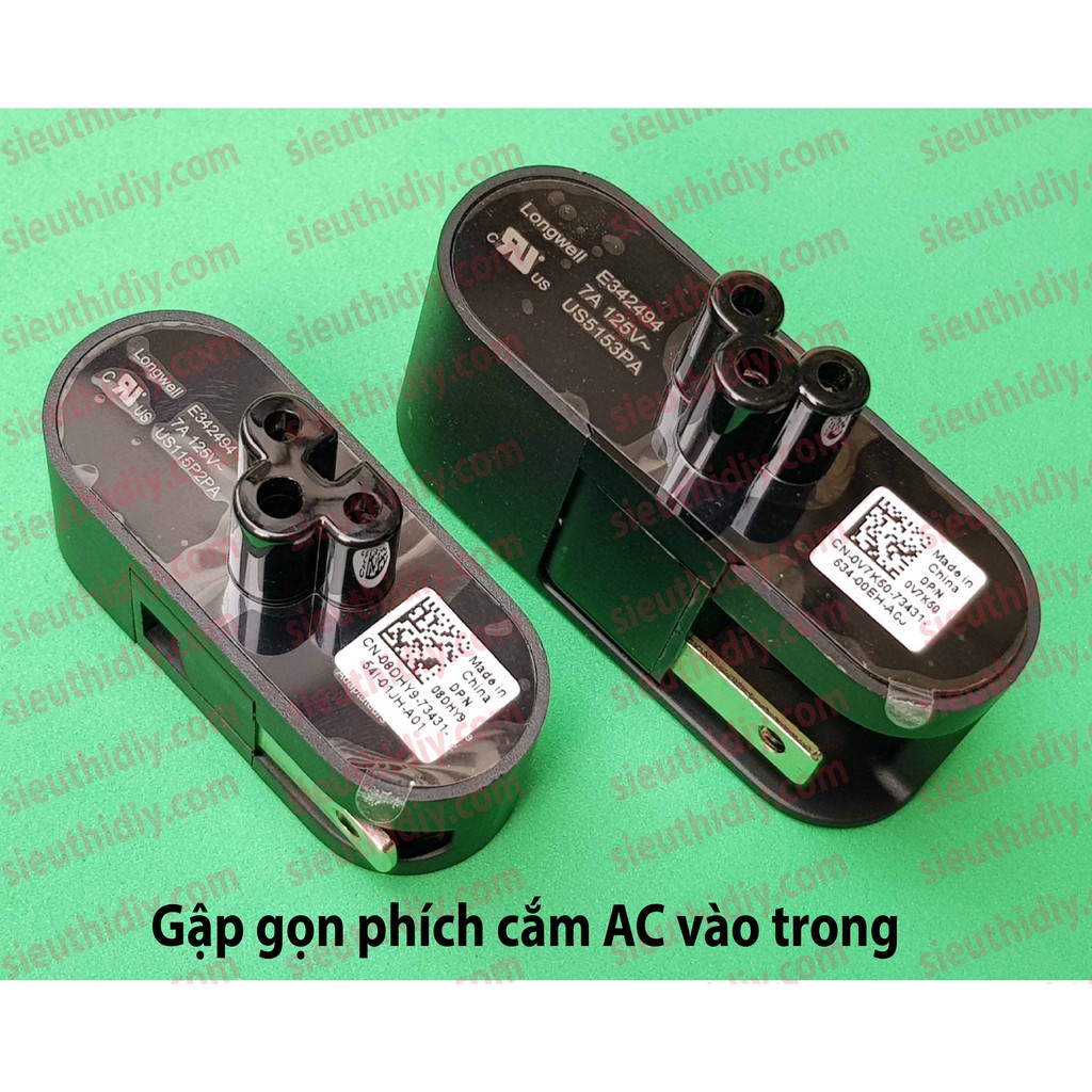 Phích nguồn cho sạc, nguồn, adapter 3 chấu tròn, 2 chấu số 8