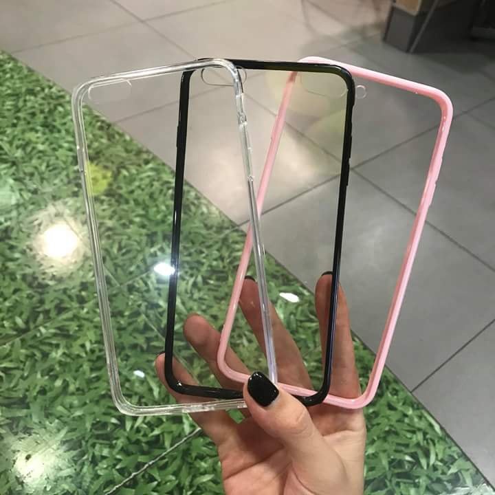 Ốp lưng iphone trong suốt viền màu hàn quốc đẹp 6/6plus/6s/6splus/7/7plus/8/8plus/x/xs/11/12/pro/max/plus/promax | BigBuy360 - bigbuy360.vn
