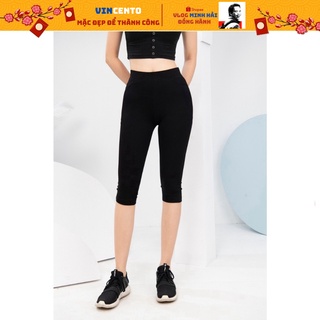 Quần Legging Ngố Cạp Cao