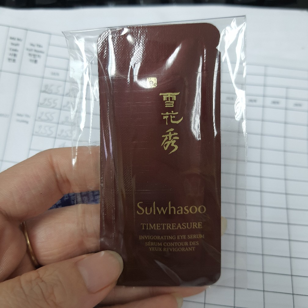 Serum dưỡng mắt , tinh chất dưỡng mắt thông đỏ Sulwhasoo Invigorating Eye Serum gói 1ml , chống lão hóa , dưỡng ẩm