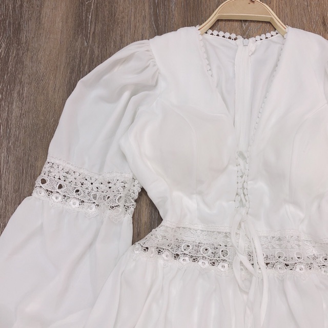 SALE Đầm maxi ren trắng, đầm cưới, đi biển, đầm dự tiệc kèm video ảnh thật trải sàn | BigBuy360 - bigbuy360.vn