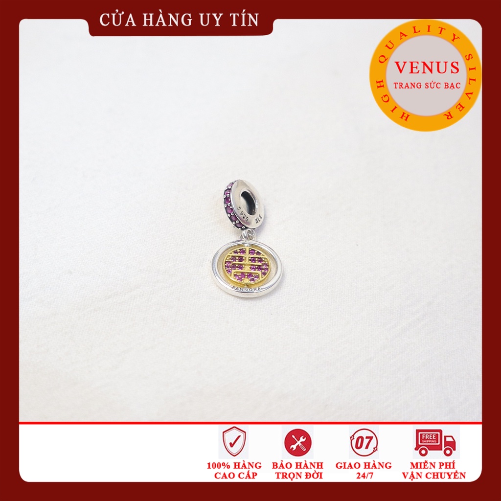 Charm chữ Cát- Bạc 925- Mã sản phẩm VENUSCAT