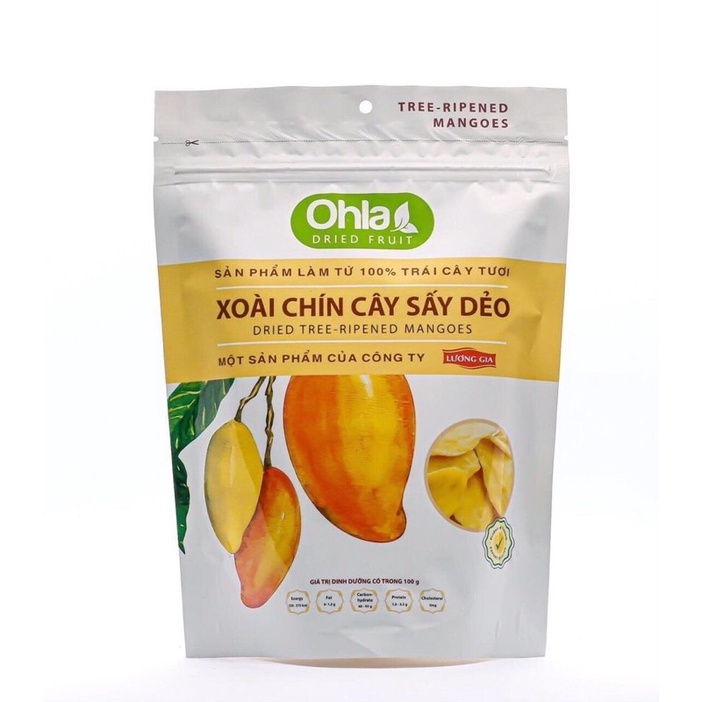 Xoài Ohla chín cây sấy dẻo, túi trọng lượng 500g