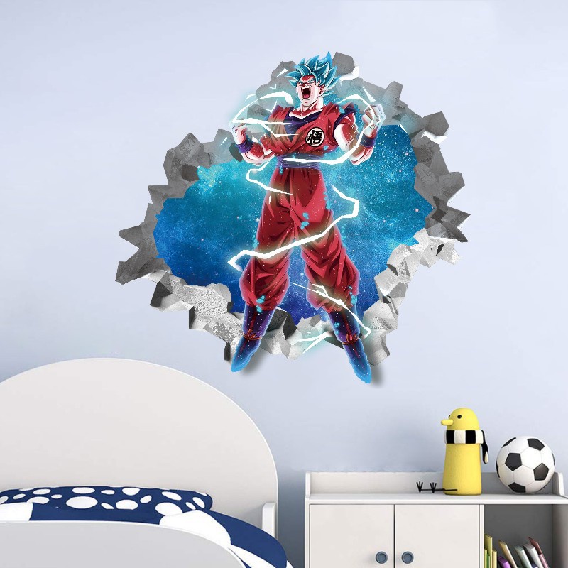 Miếng Dán Tường PVC Hình Hoạt Hình Dragon Ball 3d