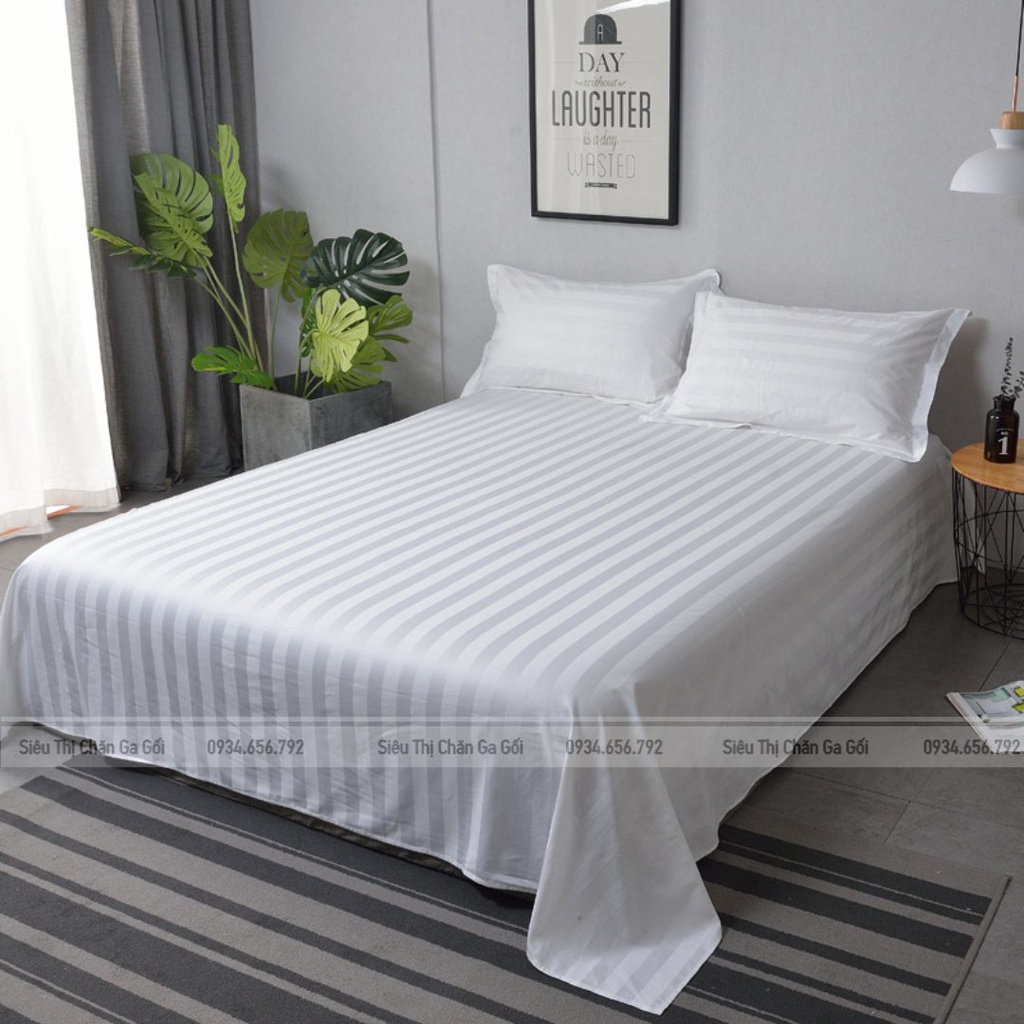 Bộ Chăn Ga Gối Khách Sạn Cotton 3F 4 Món - Siêu Thị Chăn Ga Gối - Cung Cấp Chăn Ga Khách Sạn, Nhà Nghỉ, Home Stay