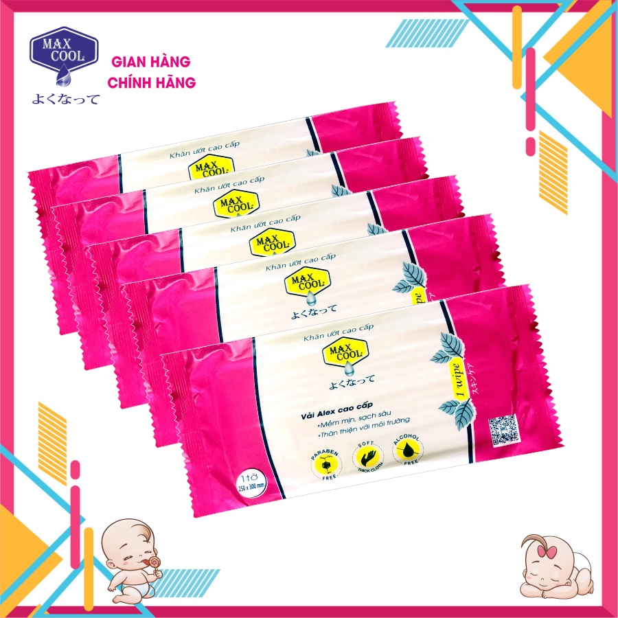 40 cái khăn ướt MAX COOL - Vải ALex