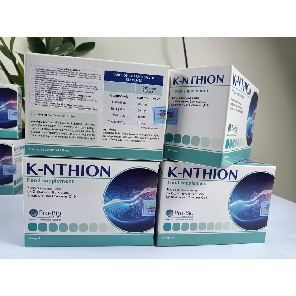 [Chính Hãng] K-NTHION - Viên Uống Hỗ Trợ Làm Đẹp Da, Hộp 60 Viên