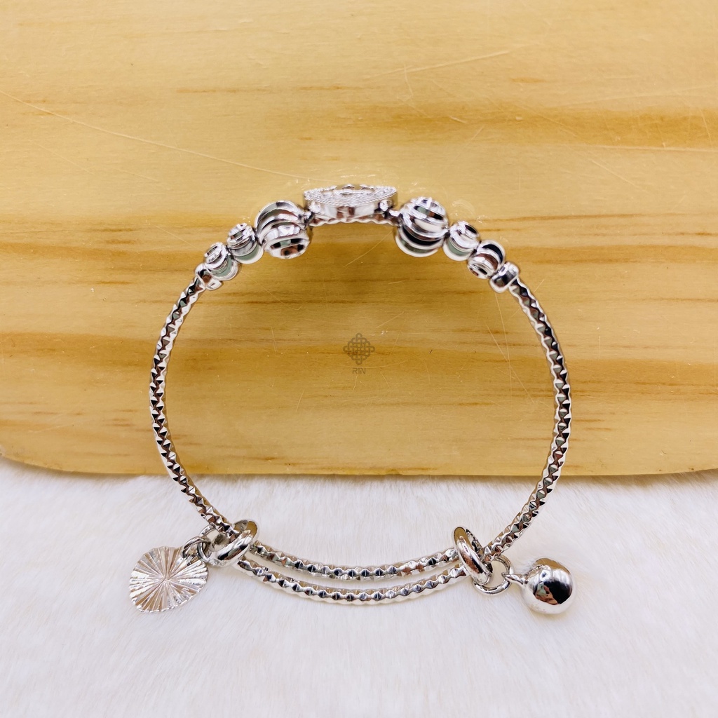 Vòng tay trẻ em, Lắc tay cho bé, Phụ kiện trang sức xi mạ bạch kim và vàng 18k KKEBT00