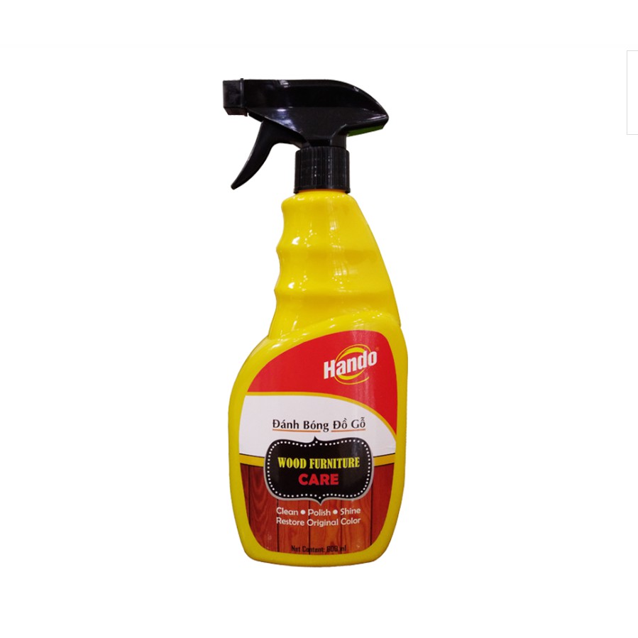 Dung dịch đánh bóng Hando tẩy rửa ,tạo độ bóng, làm mờ vết xước cho đồ gỗ 600ml