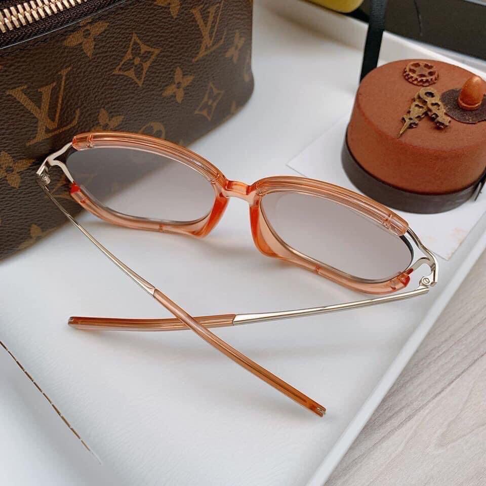 Kính mát Chloe gọng kim loại bọc - màu hồng đào ⚜️Hàng Authentic⚜️