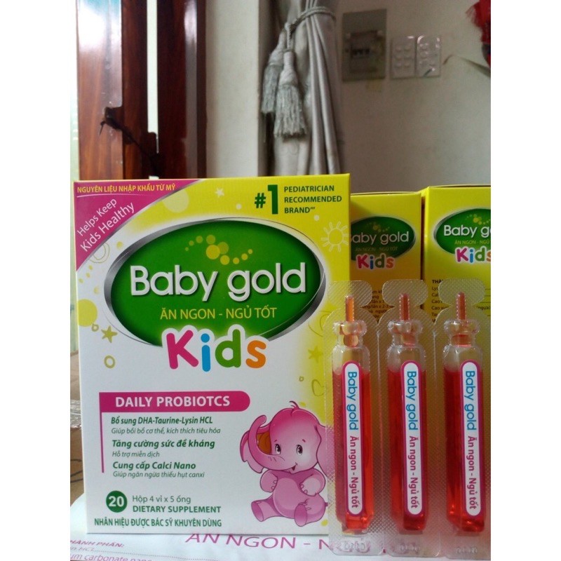 Baby gold kids - giúp bé ăn ngon ngủ tốt bổ sung DHA và các khoáng chất cần thiết