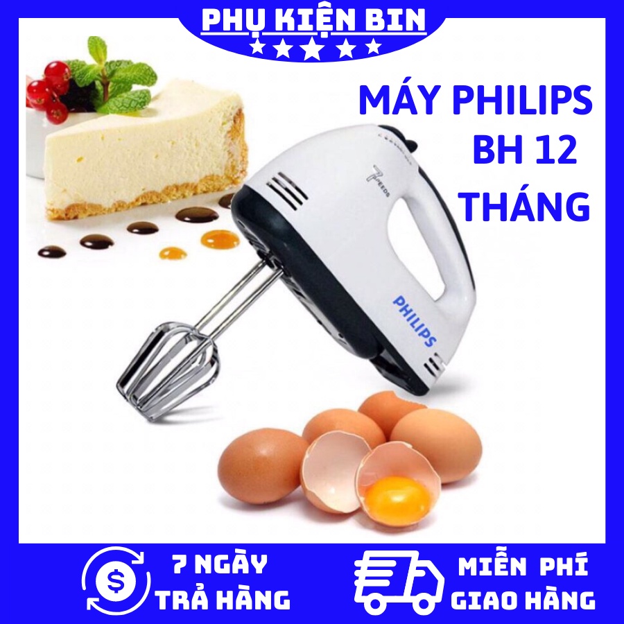 [Mã ELHA22 giảm 5% đơn 300K] Máy Đánh Trứng Cầm Tay 7 Tốc Độ Công Suất 180W Hoạt Động Êm Ái