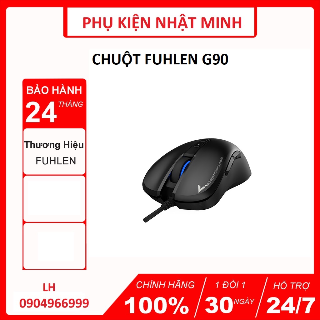 [Bán lỗ xin đánh giá] Chuột FUHLEN G90 Ninza - Chuột gaming giá rẻ, với nút bấm bất tử led RGB Chính hãng BH 24 tháng