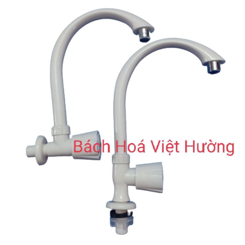 Vòi rửa chén bát nhựa cắm chậu, vòi bếp cắm tường cao cấp