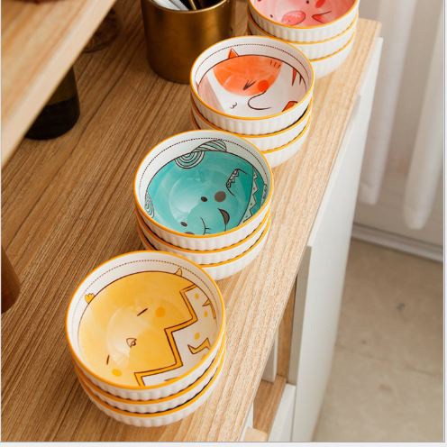 Bát Ăn Cơm Sứ Dễ Thường Hình Thú Cute Đáng Yêu, Bát Ăn Cơm Đẹp -Shop Mẹ Khoai