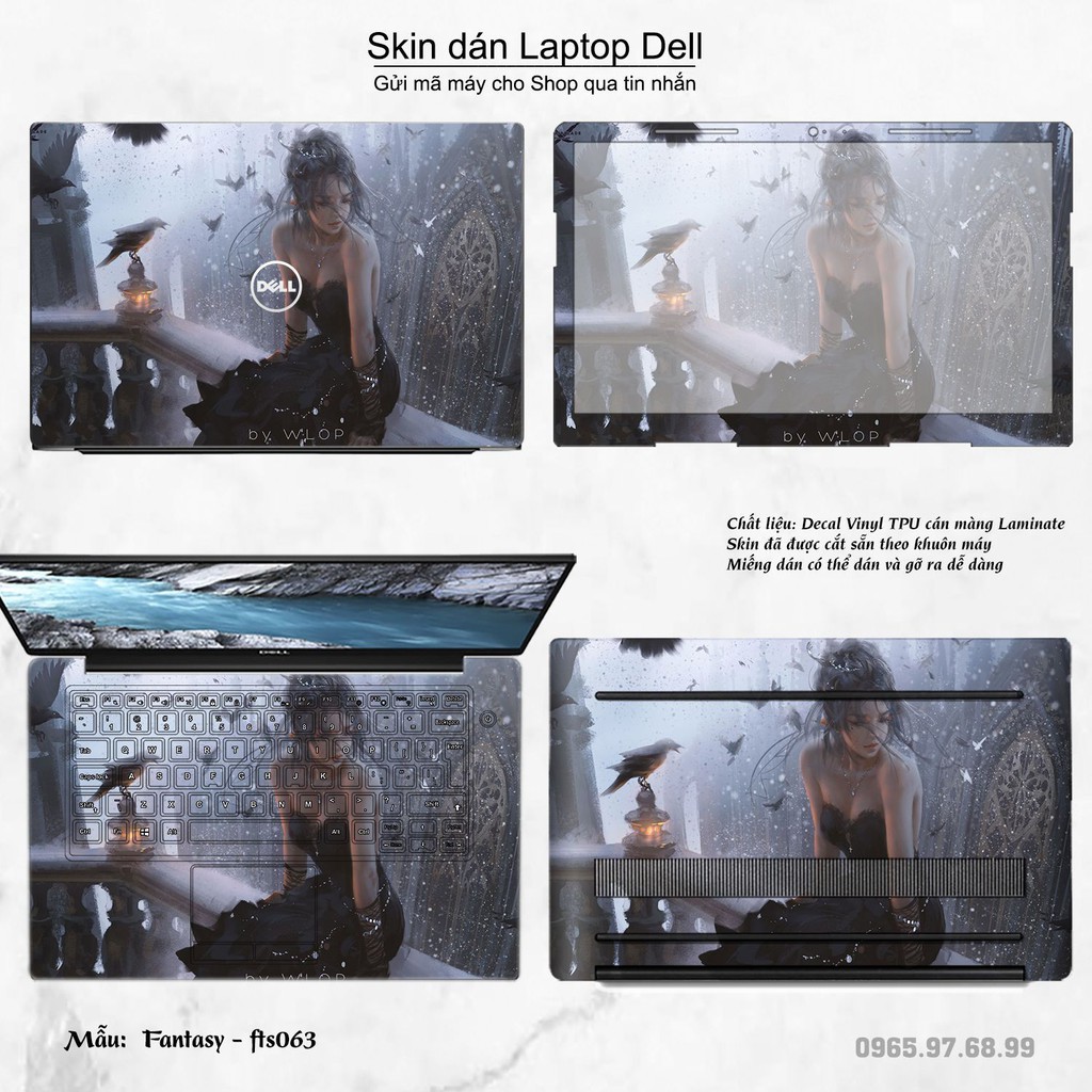 Skin dán Laptop Dell in hình Fantasy - fts063 (inbox mã máy cho Shop)