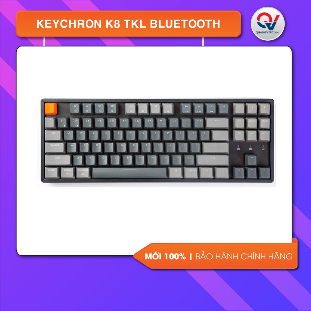 Bàn phím cơ không dây Keychron K8 TKL Bluetooth 5.1 Chính hãng