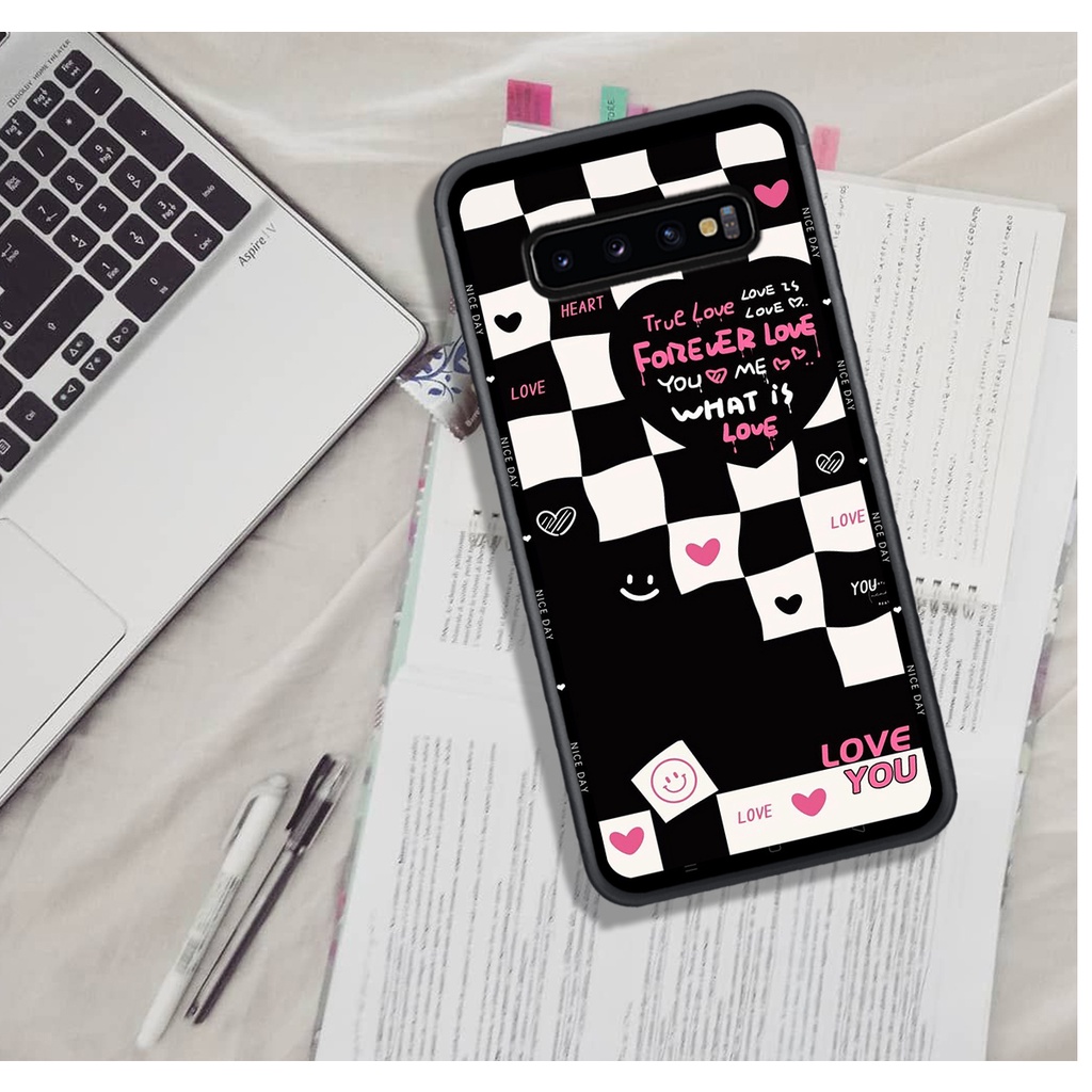 Ốp Lưng Samsung S8 - S8 PLUS - S10 - S10 PLUS - S10 5G , In Hình &quot;Black Heart&quot; Phong Cách Đẹp.